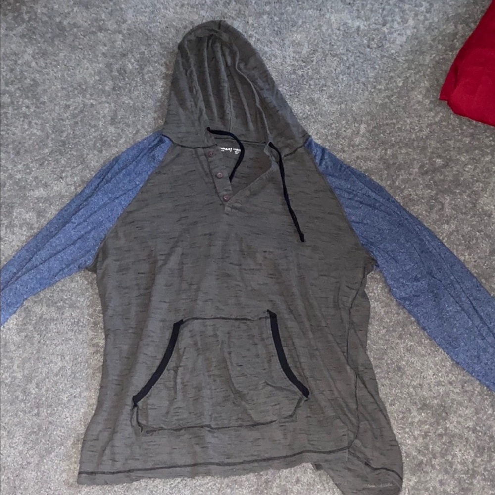 a hooded long sleeve shirt